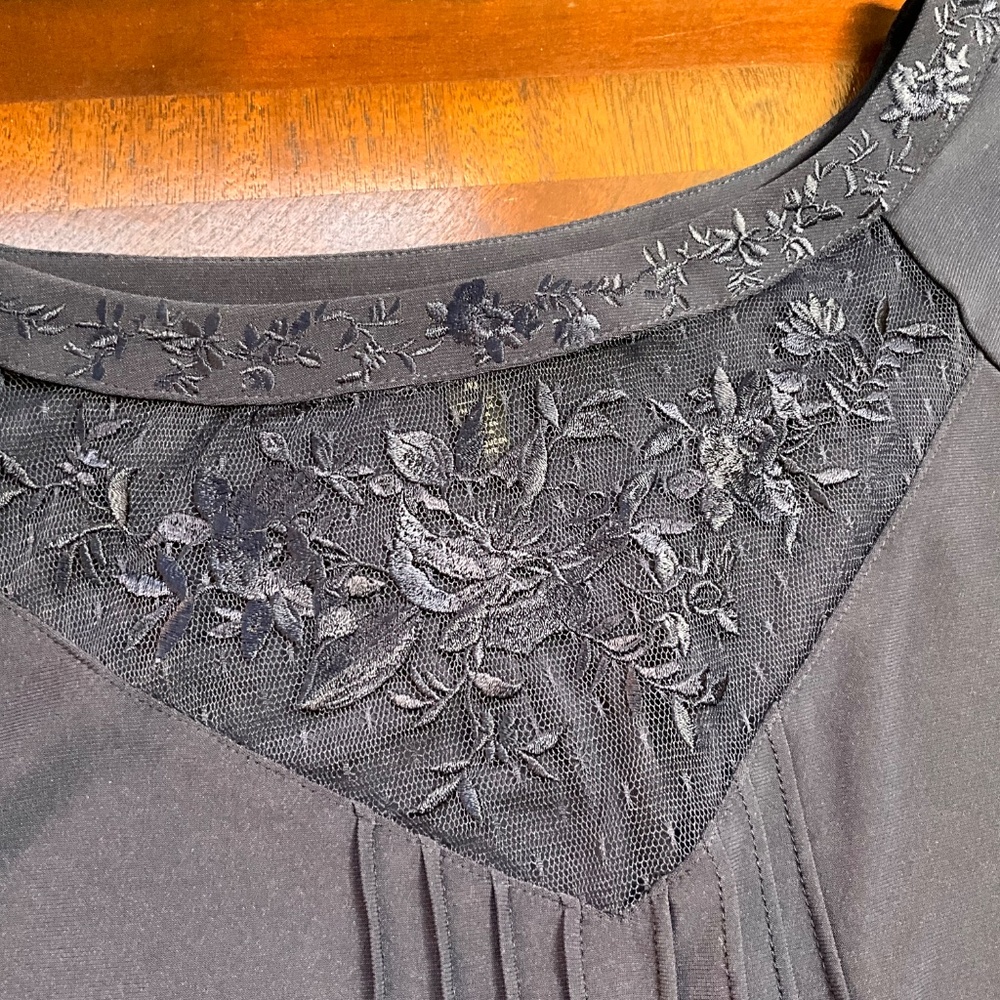 Dark Periwinkle, long sleeve slinky top from White House Black Market. Elegant. - Picture 2 of 9